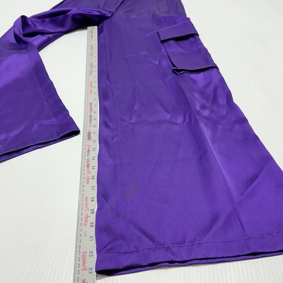 Versace Runway 2023 Wide Leg Cargo Trouser Pants Orchid Purple 40/ 4 NWT $1,875 - Picture 9 of 14